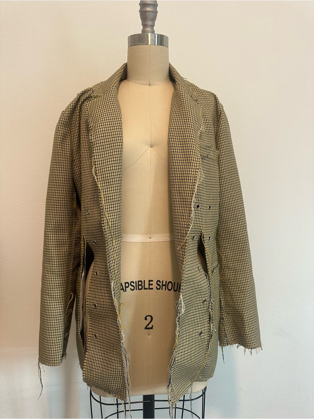 Alias distressed plaid Blazer